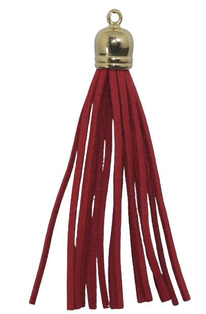 Tassels Gold 80mm Deep Red No 49