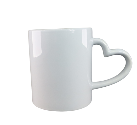 Mugs- 11Oz Heart Handle Sublimation AAA Grade (36pc)