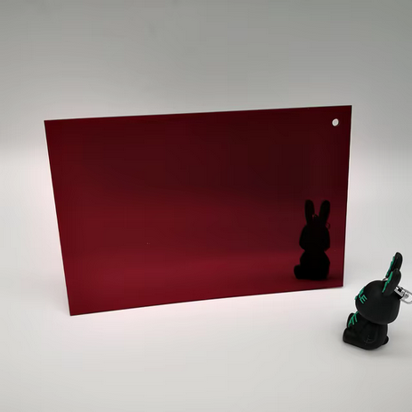 Acrylic Sheet Mirror Plum Red A4