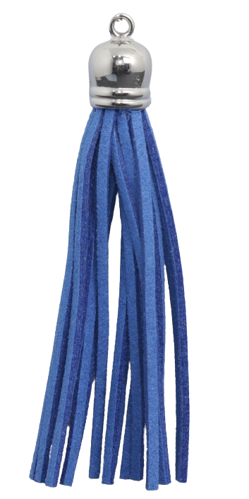 Tassels Silver 80mm Blue No 13
