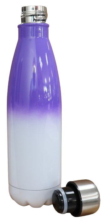 Flask Cola Bottle White & Purple 500ml