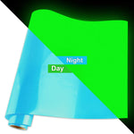 HTV Luminous / Glow in Dark - Blue turns Green 2pcs 25x30cm