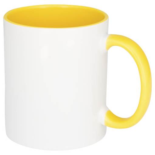 Mugs Inner Color and Handle Yellow