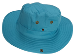 Cap Cricket Safari Style Round Brim Turquoise