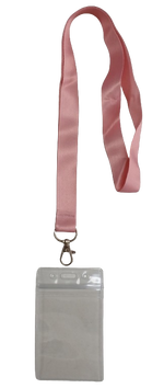 Lanyard - Pink with ID Card Pouch 86x54mm (Long)