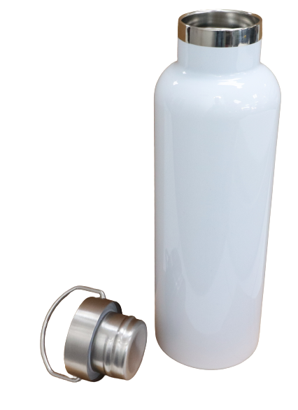 Flask Thermos stainless 600ml White With Ring