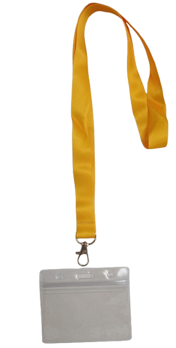 Lanyard - Golden Yellow with ID Card Pouch 86x54mm (wide)