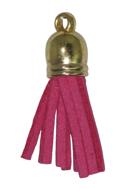 Tassels Gold 35mm Cerise Pink No 7