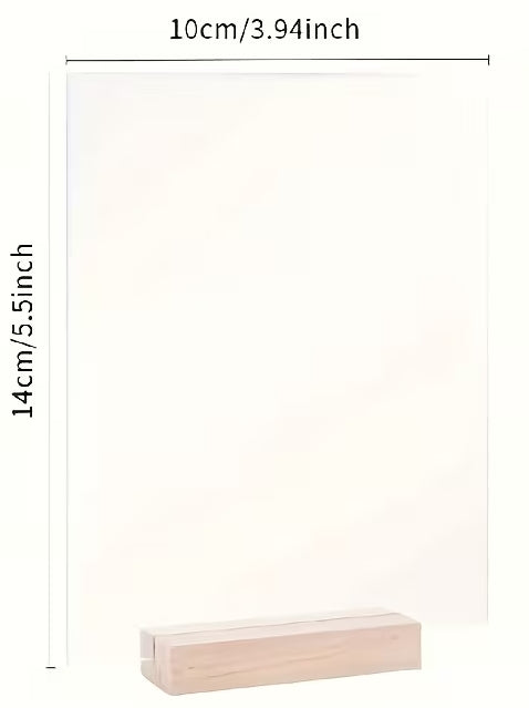 Frame Acrylic Rectangle with Wood Base 100x140mm