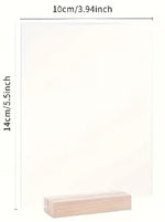Frame Acrylic Rectangle with Wood Base 100x140mm