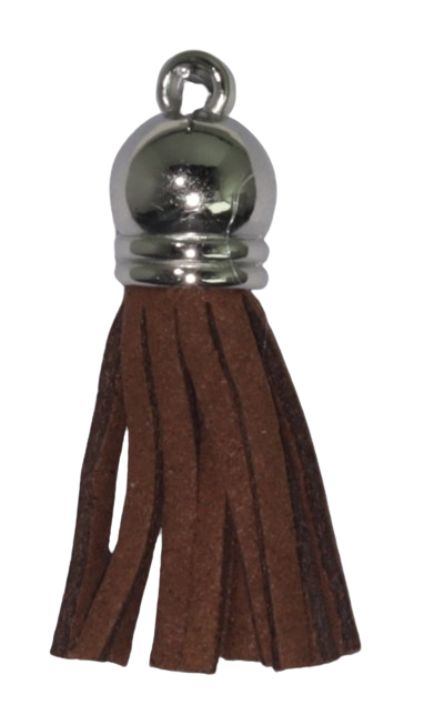 Tassels Silver 35mm Chocolate Brown No 15
