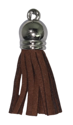 Tassels Silver 35mm Chocolate Brown No 15