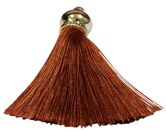 Tassels 65mm Silver Caramel Brown No29