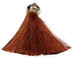 Tassels 65mm Silver Caramel Brown No29
