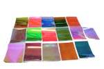 Vinyl Sticker Permanent Holographic Silver to Orange Pink CH18 25x30cm 2pcs