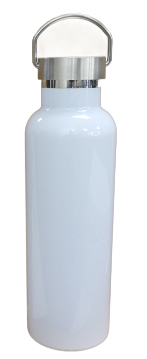 Flask Thermos stainless 600ml White With Ring