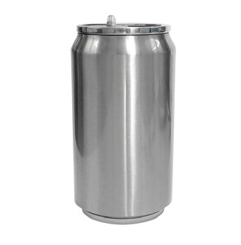 Flask coke can 350ml Silver