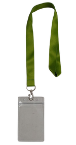 Lanyard - Olive Green with ID Card Pouch 86x54mm (Long)