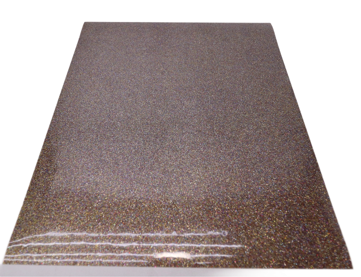 Vinyl Glitter HTV Bronze Gold Multi Color Glitter 25x30cm