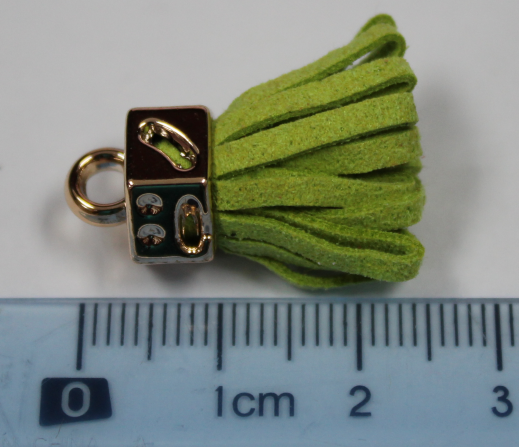 Tassels 25mm Hexagon Lime
