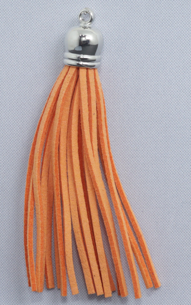 Tassels Silver 80mm Orange No 9