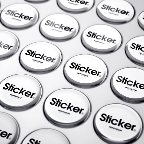 Clear Dome Resin Sticker 10x50mm 24pc