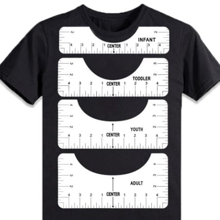 T-Shirt Alignment Ruler 4pcs