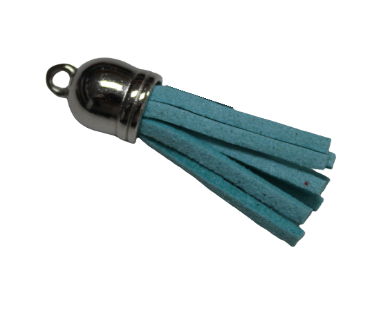 Tassels Silver 35mm Turquoise No 25