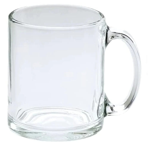 Mugs - Clear Glass Coffee Mug 11Oz