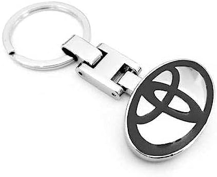 Keyrings Metal Car Brands Toyota Black