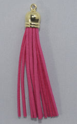 Tassels Gold 80mm Cerise Pink No 7