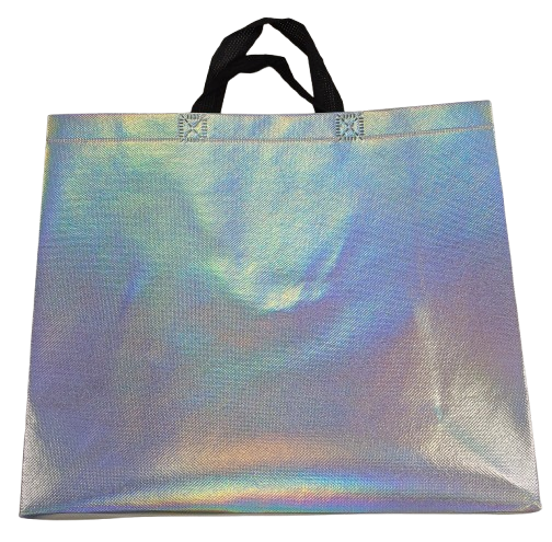 Shopping Tote bag Metallic Silver for Vinyl