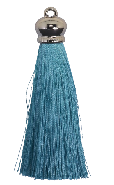 Tassels 90mm Light Gold Turquoise No199