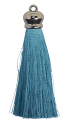 Tassels 90mm Light Gold Turquoise No199