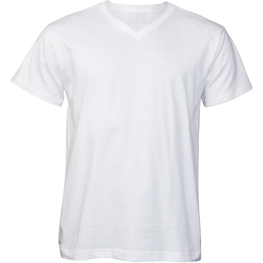 T-shirt V-Neck 180 gram White 3X-Large