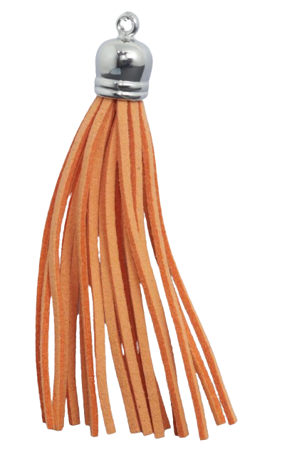 Tassels Silver 80mm Orange No 9
