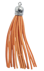 Tassels Silver 80mm Orange No 9