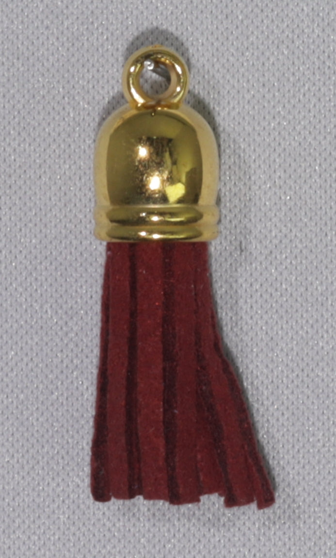 Tassels Gold 35mm Burgandy No 22