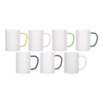 Mugs - Frosted Glass with Green Handle 11OZ