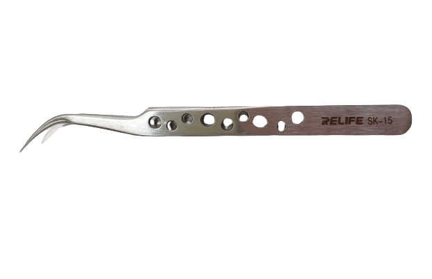 Tweezers Stainless Steel Curved Heavy Duty