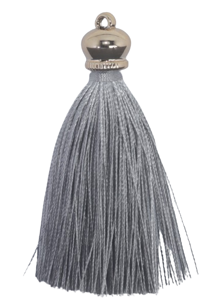 Tassels 90mm Light Gold Silver Grey No66