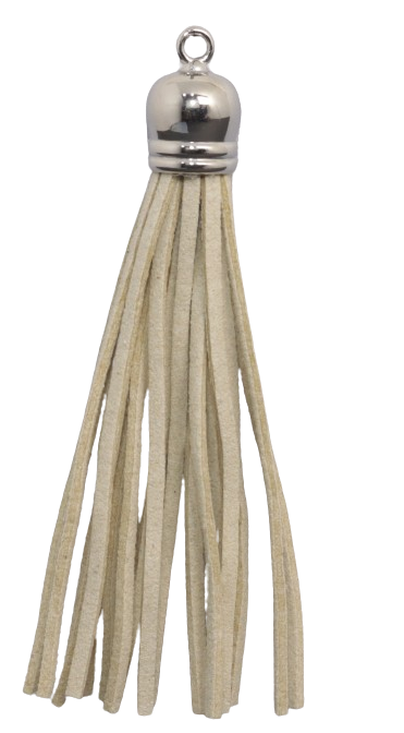 Tassels Silver 80mm Wheat Cream No 53