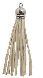 Tassels Silver 80mm Wheat Cream No 53