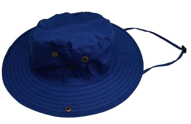 Cap Cricket Safari Style Round Brim Royal Blue