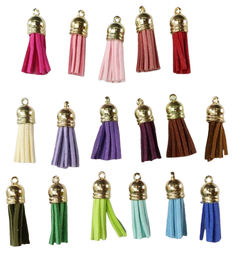 Tassels Gold 80mm Mid Blue No 52