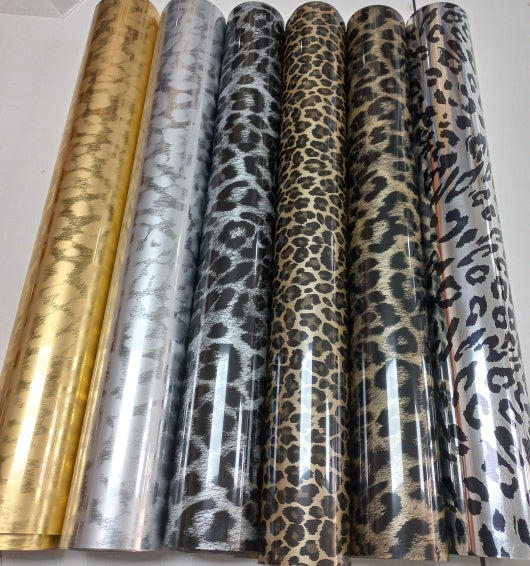 Vinyl HTV Silver Grey Black Leopard
