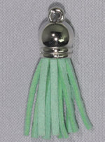 Tassels Silver 35mm Aqua Green No 11