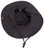 Cap Cricket Safari Style Round Brim Black