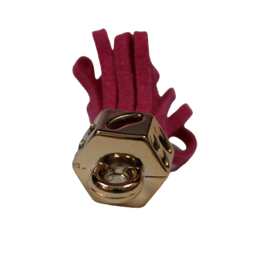 Tassels 25mm Hexagon Dark Pink
