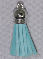 Tassels Silver 35mm Aqua Blue No 12